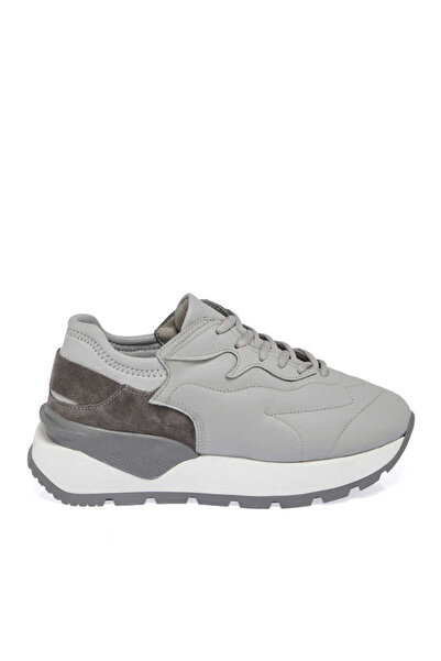 Tergan Gri Hakiki Deri Kadın Sneaker - K24I1AY67389-I8H