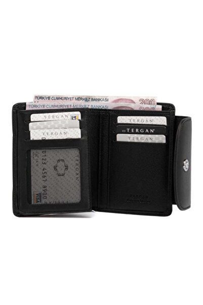 Tergan Women's Black Leather Wallet - S1Cb 00005714 -A85