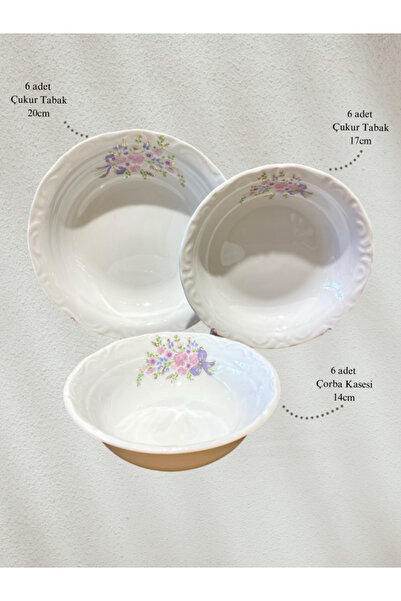 Porland Buket 18 Parça Yemek Seti