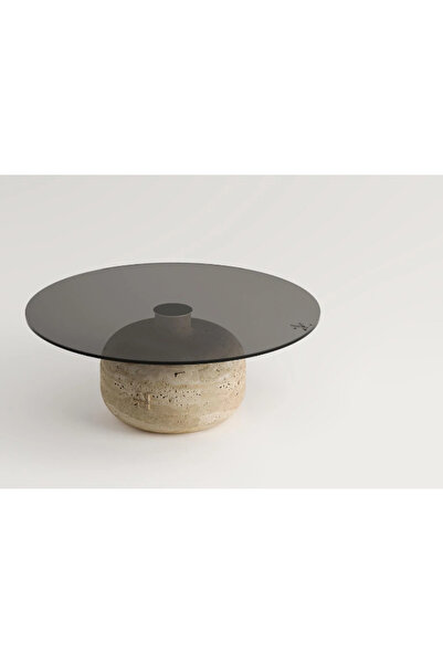 MIARIK DESIGN Valentina -Traverten Küre Orta Sehpa