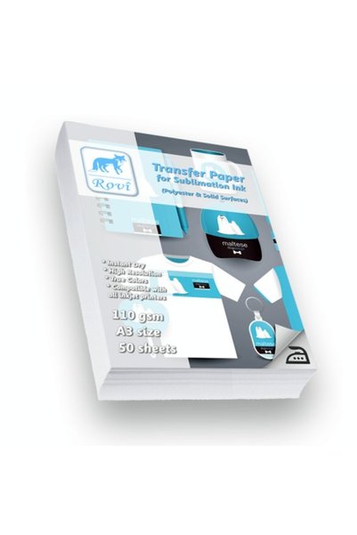 ROVİ Rovi Transfer Kağıdı (POLYESTER/SERAMİK/METAL) - 100gsm - 50yp - A3