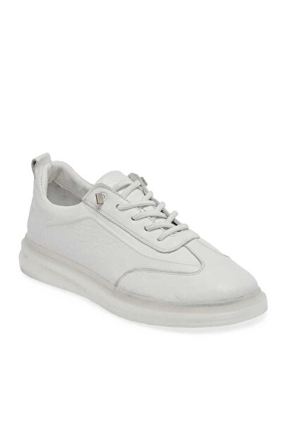 Tergan Beyaz Hakiki Deri Erkek Sneaker - E24I1AY56898-C73