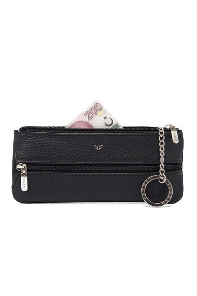 Tergan Black Genuine Leather Unisex Keychain - S1An00000157-A41