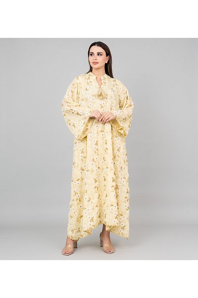 IKKXA Floral Aura Embroidered Jalabiya