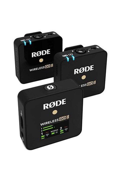 Rode نظام الميكروفون اللاسلكي ثنائي القناة GO II WIGOII باللون الأسود