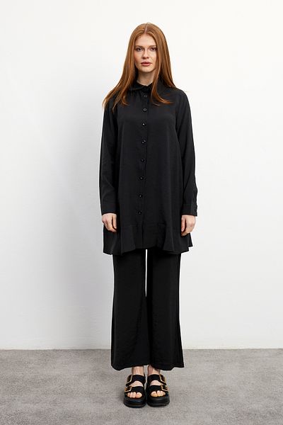 VAVİNOR Cupra Tunic and Pantalon Set - Black