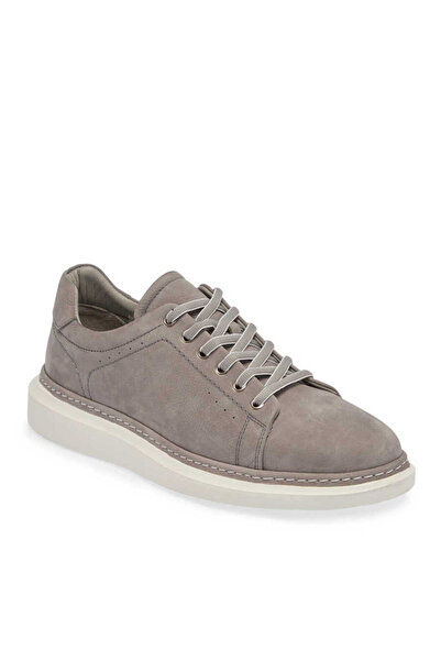 Tergan Gri Hakiki Nubuk Deri Erkek Sneaker - E24ı1ay56806-a40