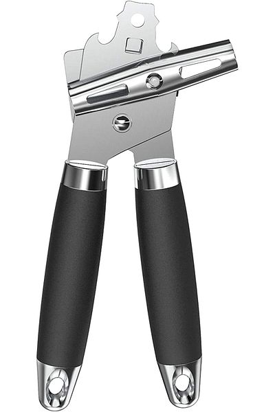 COOYA 3-In-1 Manual Can Bottle Openers, Heavy Smooth Edge Cut, Turn Knob Anti Slip Grip Handle  (Black)