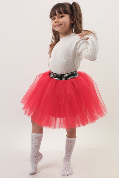 Milangel Red Girl's Tutu Skirt