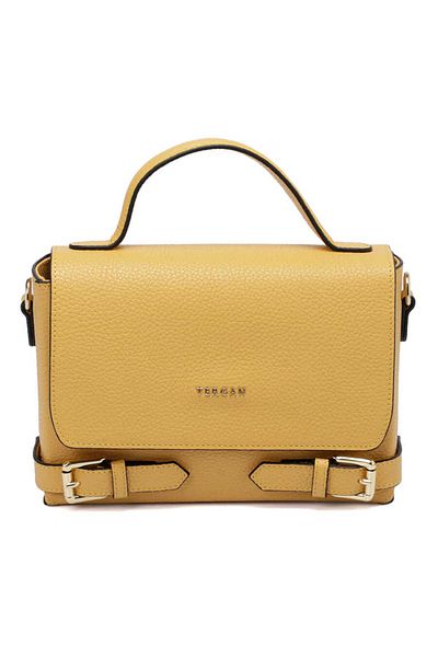 Tergan Yellow Leather Women's Crossbody Bag - S24Y1Bc79902-H28