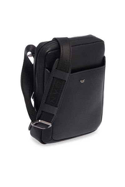 Tergan Black Genuine Leather Men's Crossbody Bag - S1Ac 00021493 -A85