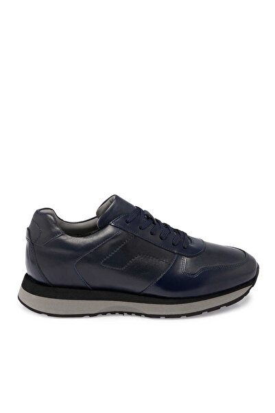 Tergan Lacivert Hakiki Deri Erkek Sneaker - E24S1AY57042-K4K