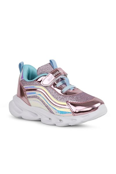 BUCKHEAD Children's Lighted Velvet Daily Shoes Buck4430 Glossy Shiny