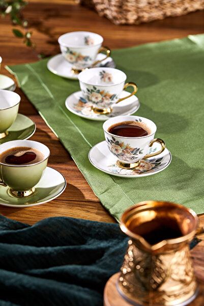 Paçi Botania Floral Gilded Coffee Cup