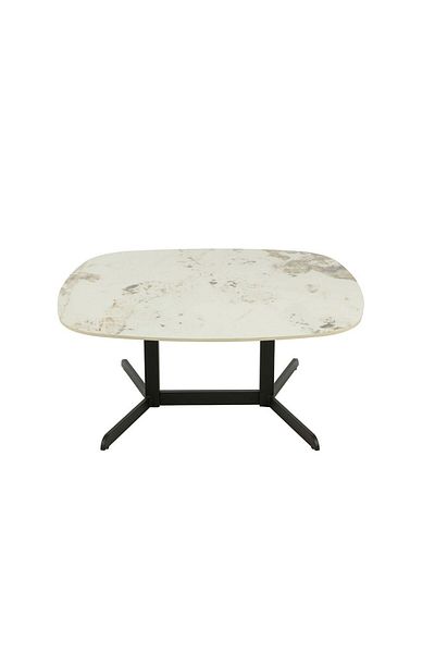 Danube Home Soho Ceramic Center Table  L100xW100xH44cm - White/Black