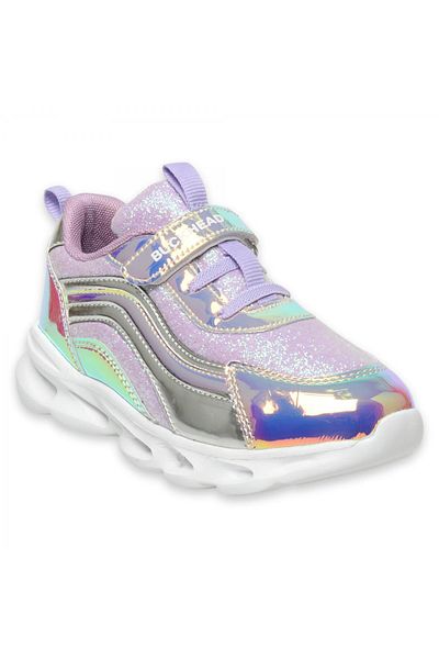 BUCKHEAD Buck4430 Glossy Shiny Lighted Casual Lilac Girls' Sneakers