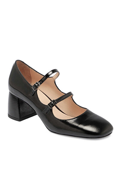 Tergan Siyah Hakiki Deri Kadın Topuklu Ayakkabı - K24S1AY67608-A07