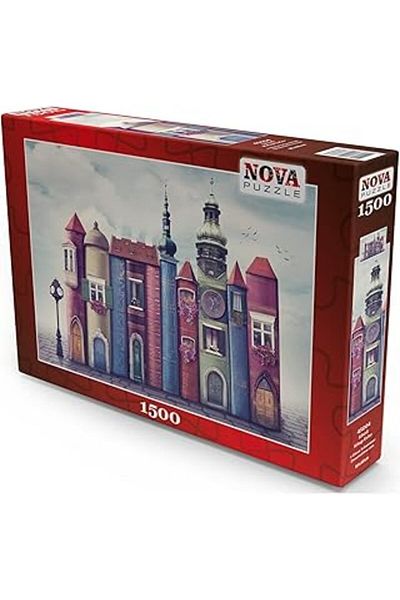 Mu Art Nova Puzzle Magic Book Houses - 1500 Piece Puzzle