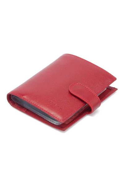Tergan Red Genuine Leather Unisex Credit Card Holder - S1Kk 00001323 -C71