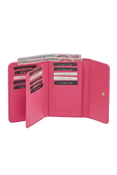 Tergan Pink Leather Women's Wallet - S1Cb00005788-H68