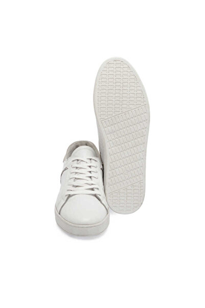 Tergan Beyaz Hakiki Deri Erkek Sneaker - E24I1AY56636-A26