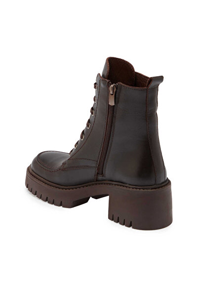 Tergan Kahve Deri Kadın Casual Bot - K24K1BT67558-A24