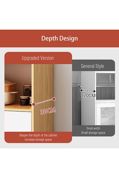 EqiEch Coffee Cabinet,Sideboard,Large Capacity Cabinet,Coffee Corner With Storage Space,Coffee Bar Cabinet