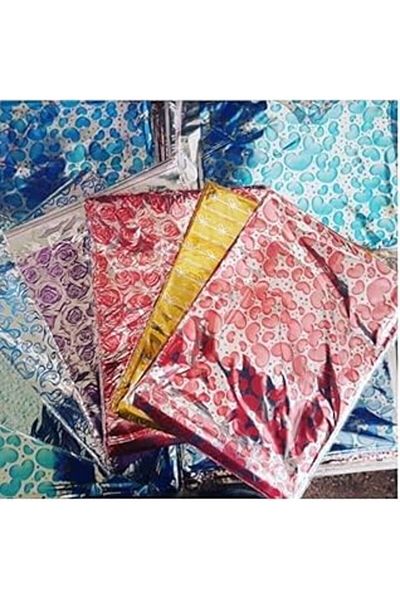 LilaHediyelikEşya 10 броя метализирани лентирани подаръчни торбички - 20X25 см желатин