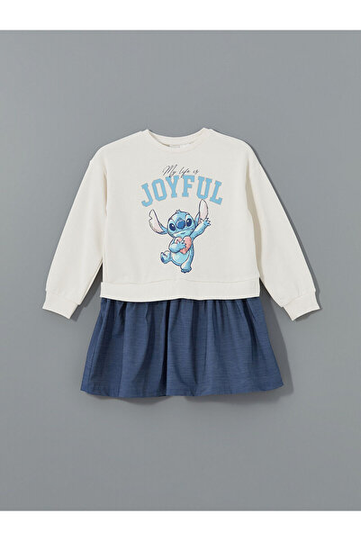 LC Waikiki Rochie pentru fetiță cu imprimeu LCW Crew Deck