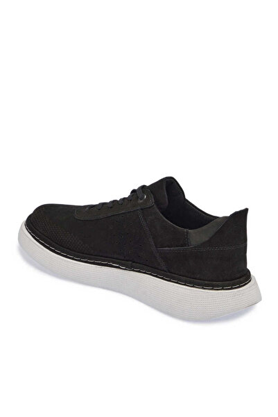 Tergan Siyah Hakiki Nubuk Deri Erkek Sneaker - E24I1AY56821-A64