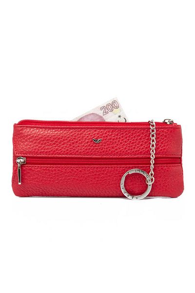 Tergan Red Genuine Leather Unisex Keychain - S1An 00000157 -B68