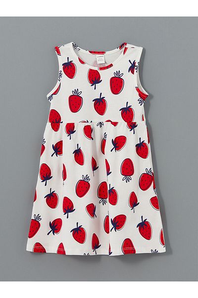 LC Waikiki Strawberry Printed Baby Girl Dress