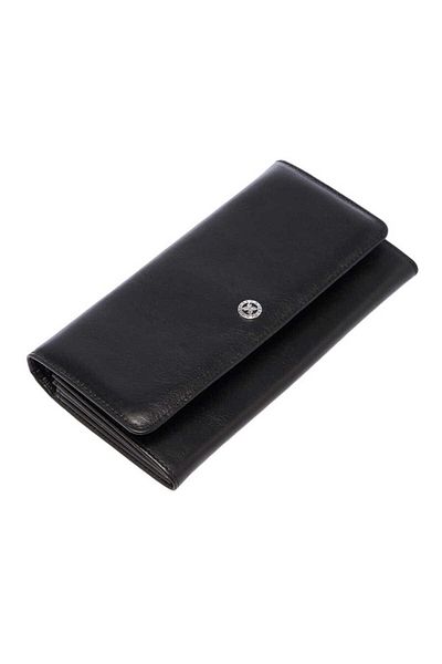 Tergan Women's Black Leather Wallet - S1Cb 00005584 -B06