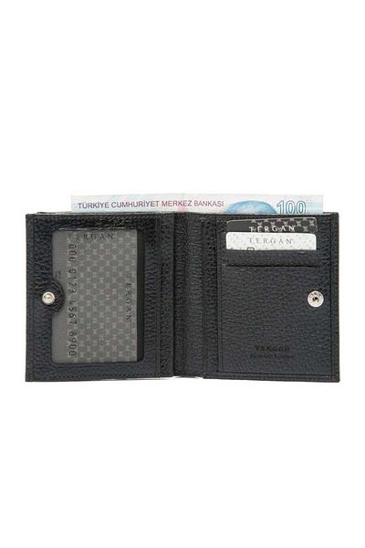 Tergan Women's Black Leather Wallet - S1Cb 00005627 -A41