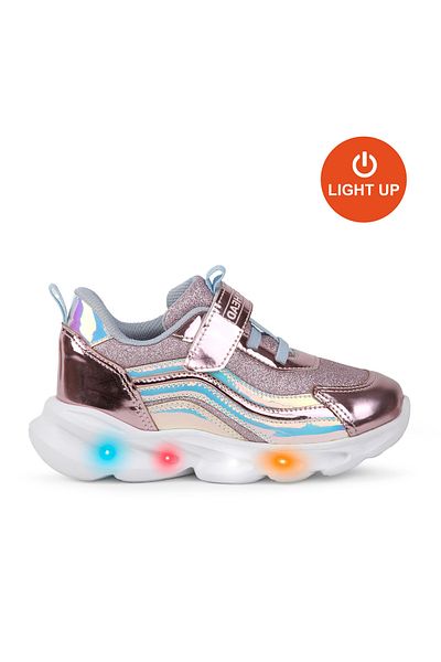 BUCKHEAD Children's Lighted Velvet Daily Shoes Buck4430 Glossy Shiny