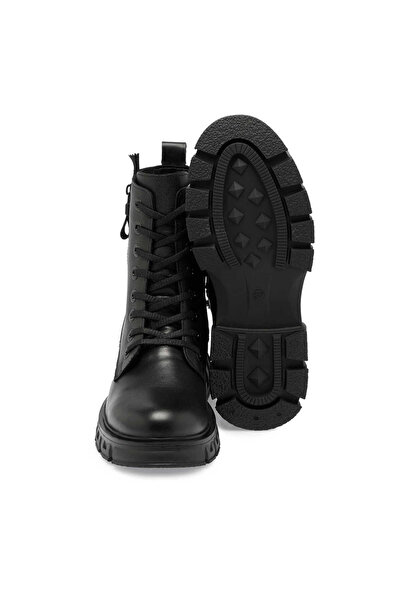 Tergan Siyah Deri Kadın Casual Bot - K24K1BT67664-C59