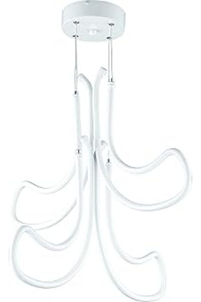 Mu Art Ahşap Ünal compass chandelier, metal static wet paint, white