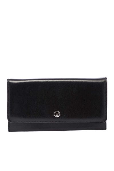 Tergan Women's Black Leather Wallet - S1Cb 00005584 -B06