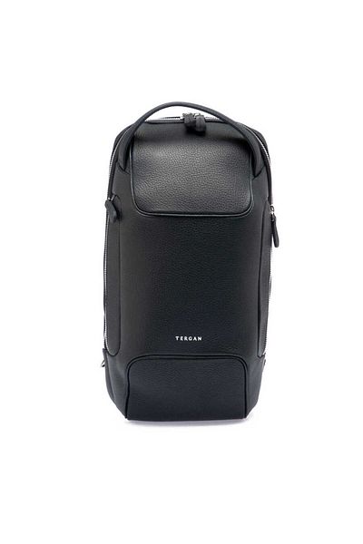 Tergan Navy Blue Genuine Leather Men's Crossbody Bag - S1Ac 00021455 -A38