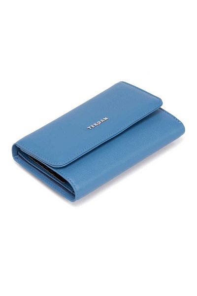 Tergan Blue Genuine Leather Women's Wallet - S1Cb 00005730 -K3A