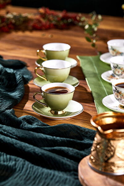 Paçi Botania Floral Gilded Coffee Cup