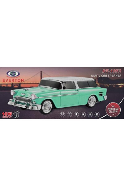 Everton Rt-1952 Turkuaz Arabalı Bluetooth Fm-usb-tf-aux Şarjlı Nostaljik Radyo