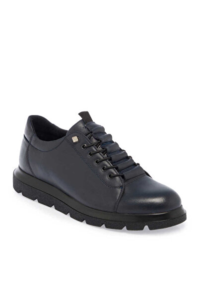 Tergan Lacivert Hakiki Deri Erkek Sneaker - E24S1AY57010-A31