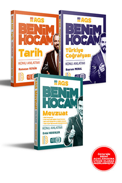 Benim Hocam Yayınları 2025 AGS Tarih - Türkiye Coğrafyası ve Mevzuat Konu Anl...