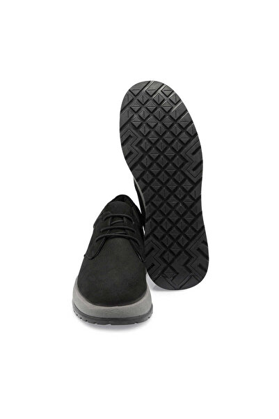 Tergan Siyah Hakiki Nubuk Deri Erkek Casual Ayakkabı - E24S1AY56938-A64
