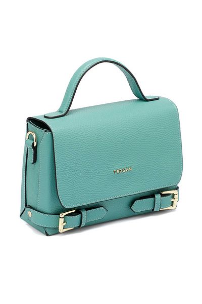 Tergan Blue Genuine Leather Women's Crossbody Bag - S24Y1Bc79902-N29