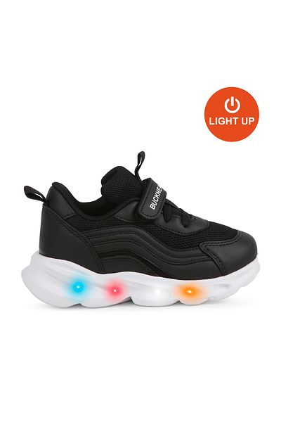 BUCKHEAD Buck4432 Glossy Max Lighted Daily Black Children's Sports Shoes