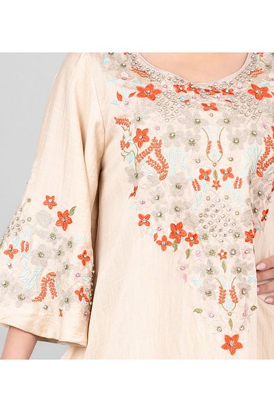 IKKXA Floral Majesty Embroidered Jalabiya