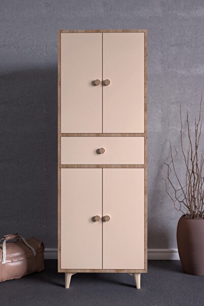 FUHO Eva Çok Amaçlı Dolap Safir Meşe-Vizon Bej