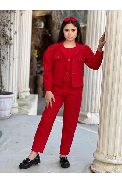 Ysferbutik Girl's Jacket Pants Bustier Belt